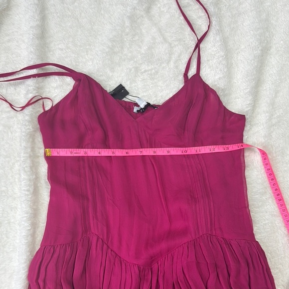 Raspberry Seville Ines Ruffle Mini Dress - Picture 9 of 14